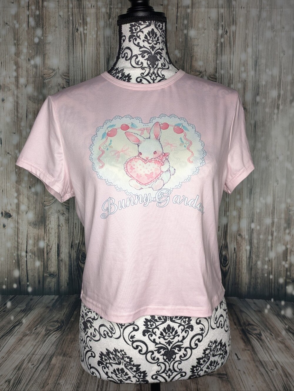 ROMWE Pink Bunny Graphic Tee